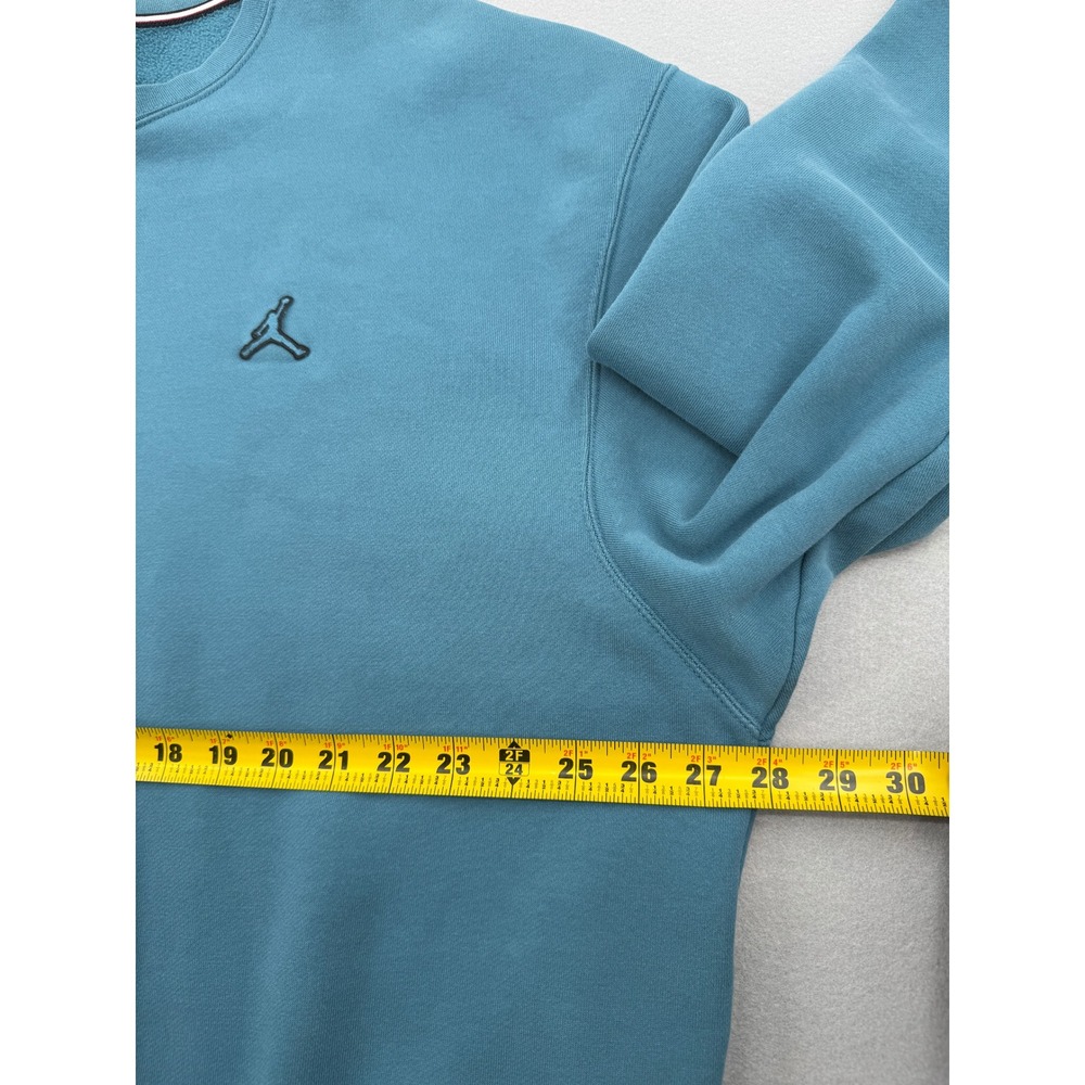 Jordan Mens Essentials Fleece Crewneck Sweatshirt Teal Blue 3XL Jumpman Logo - Picture 8 of 10